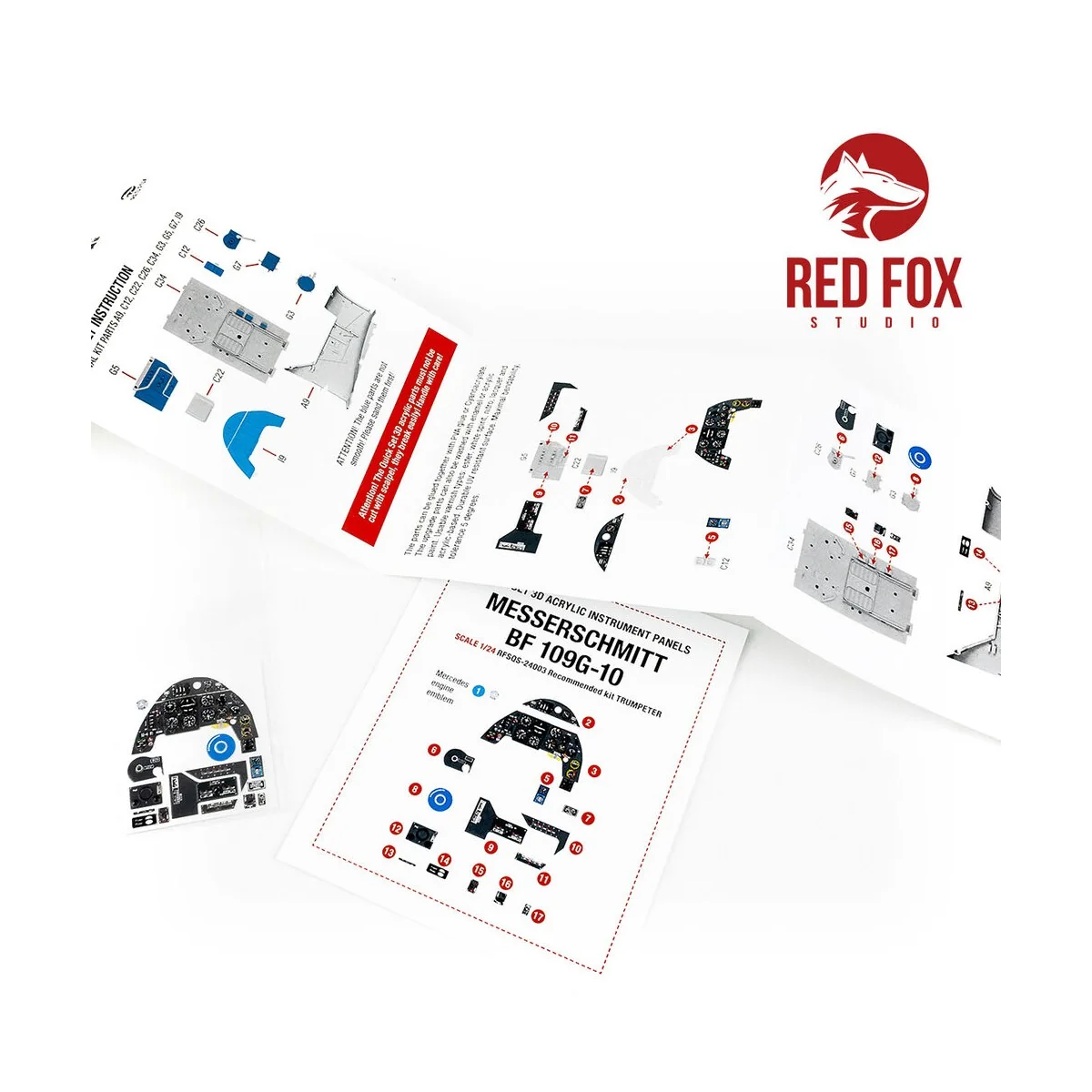 1/24 Bf 109G-10 (for Trumpeter kit) - Red Fox Studio RFSQS-24003
