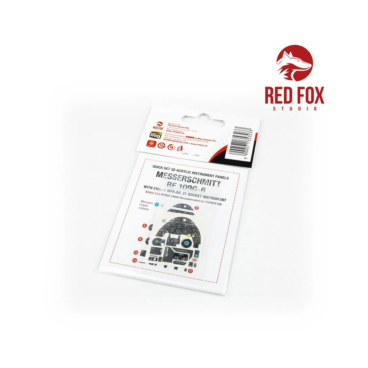 1/24 Messerschmitt Bf 109G-6 with WFR.GR.21 Rocket Panel (for Trump...