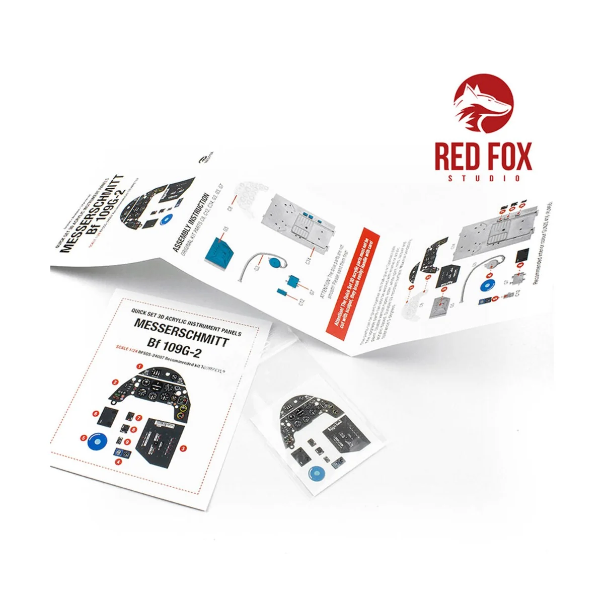 1/24 Messerschmitt Bf 109G-2 (for Trumpeter kit), 1/24 - Red Fox St...