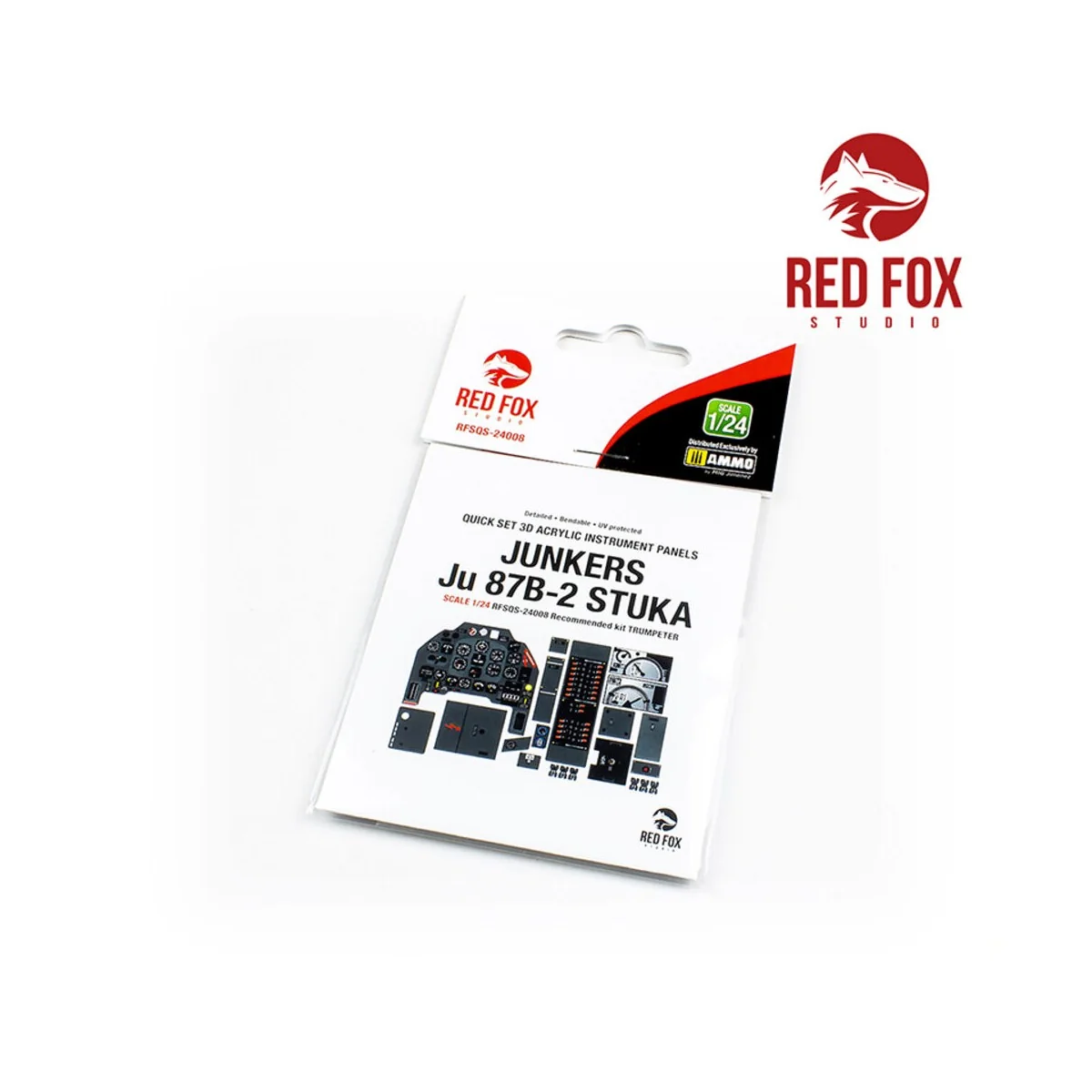 1/24 Junkers Ju 87B-2 Stuka (for Trumpeter Kit), 1/24 - Red Fox Stu...