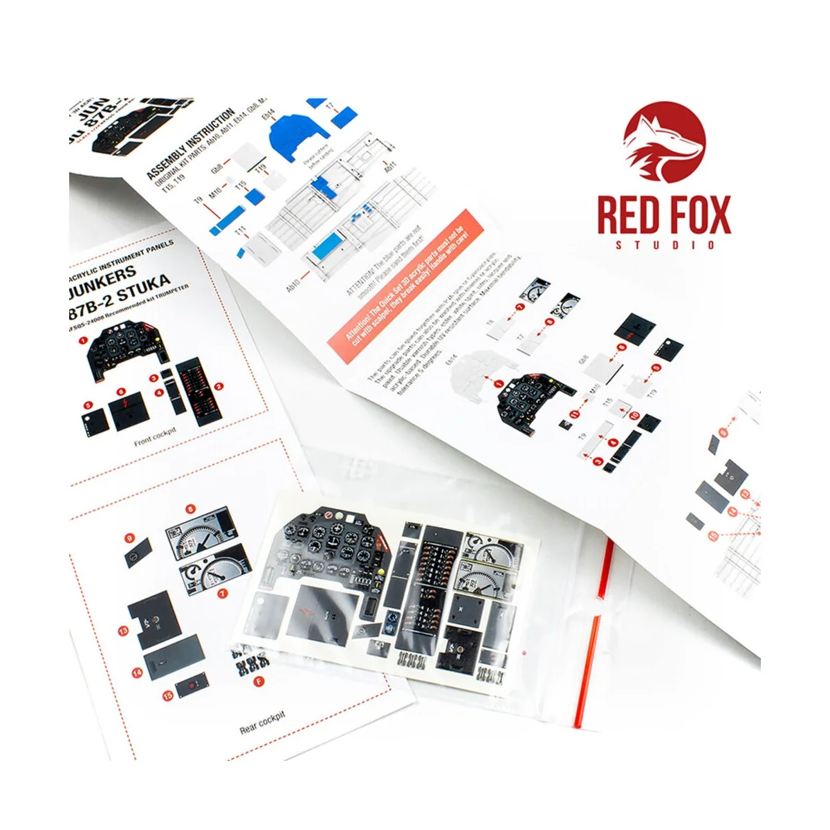 1/24 Junkers Ju 87B-2 Stuka (for Trumpeter Kit), 1/24 - Red Fox Stu...