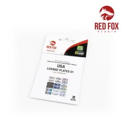 1/24 USA License plates vol.01 - Red Fox Studio RFSQS-24011
