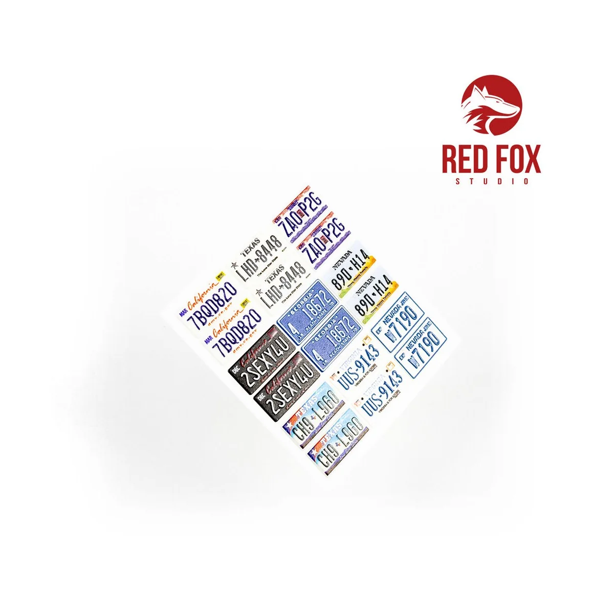 1/24 USA License plates vol.01, 1/24 - Red Fox Studio RFSQS-24011