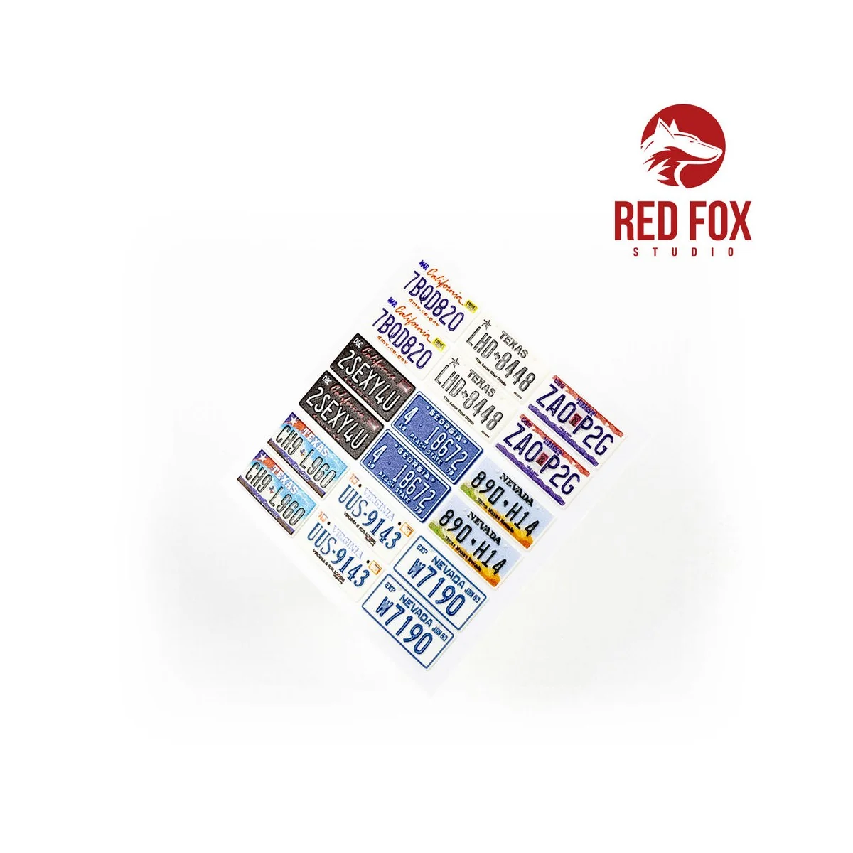 1/24 USA License plates vol.01, 1/24 - Red Fox Studio RFSQS-24011