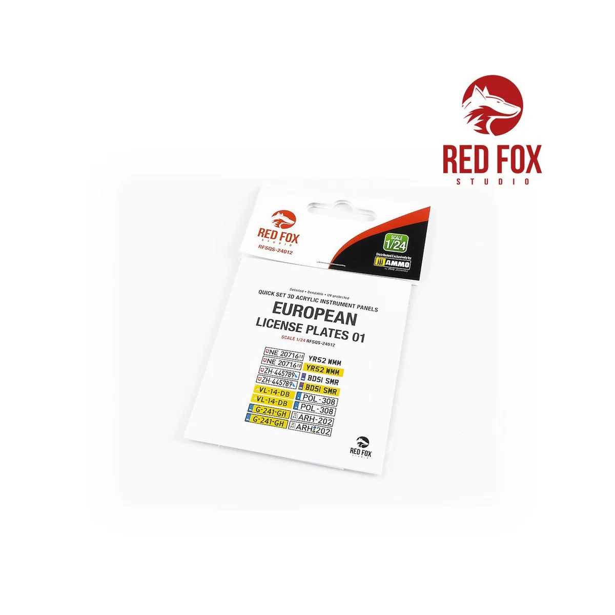 1/24 European Lincense plates vol.01, 1/24 - Red Fox Studio RFSQS-2...