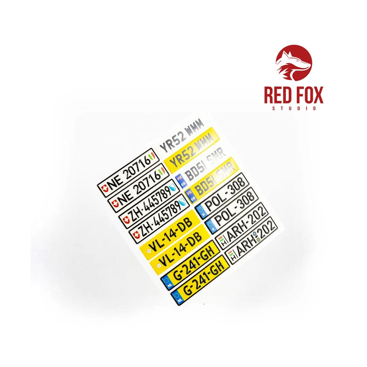 1/24 European Lincense plates vol.01, 1/24 - Red Fox Studio RFSQS-2...