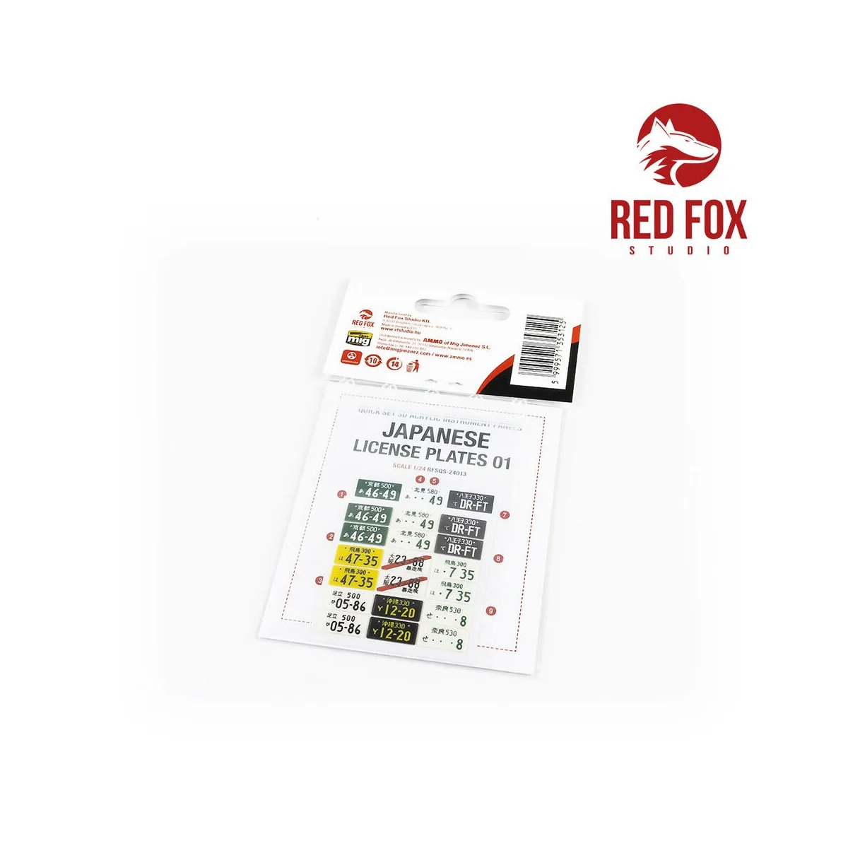 1/24 Japanese License plates vol.01, 1/24 - Red Fox Studio RFSQS-24013