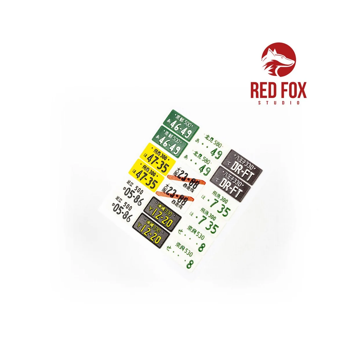 1/24 Japanese License plates vol.01, 1/24 - Red Fox Studio RFSQS-24013