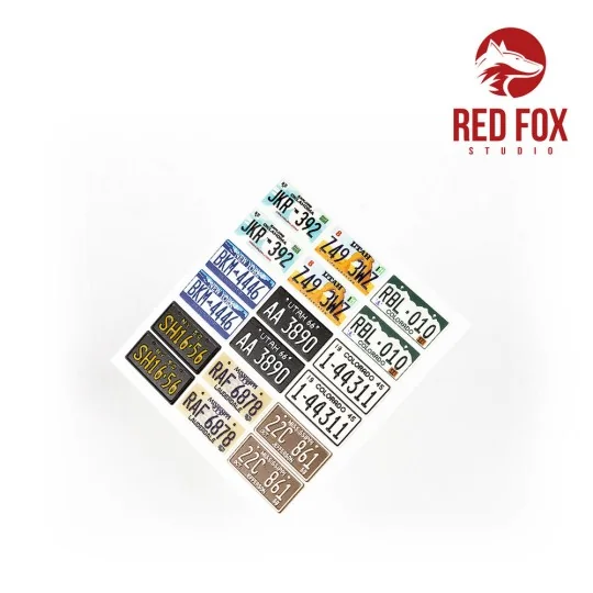 1/24 USA License plates vol.02 - Red Fox Studio RFSQS-24014