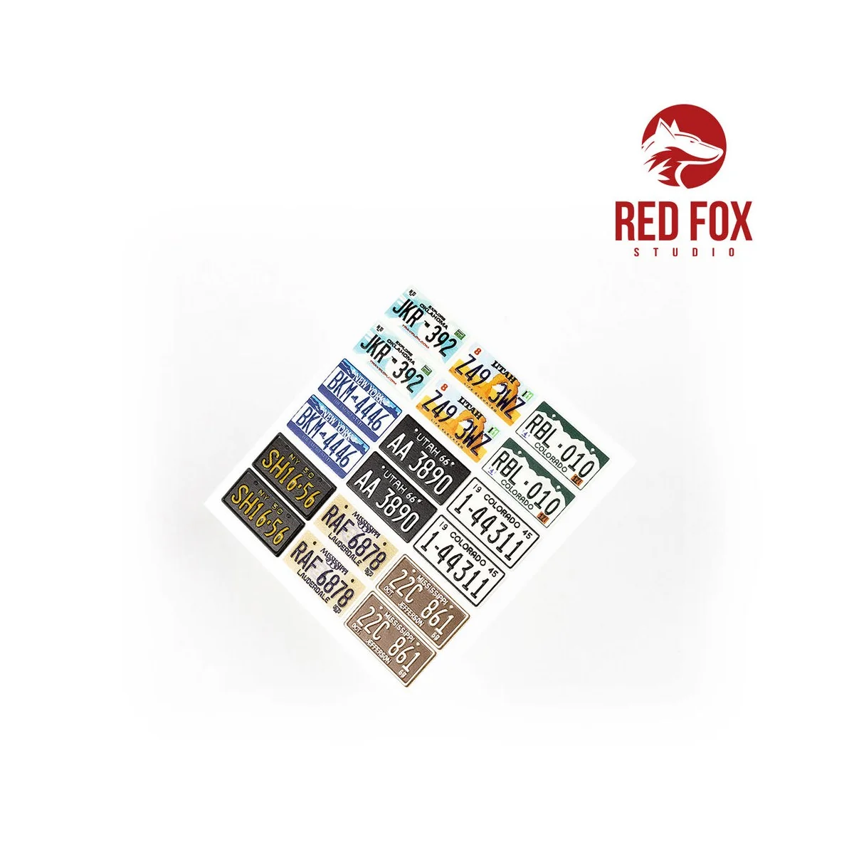 1/24 USA License plates vol.02, 1/24 - Red Fox Studio RFSQS-24014