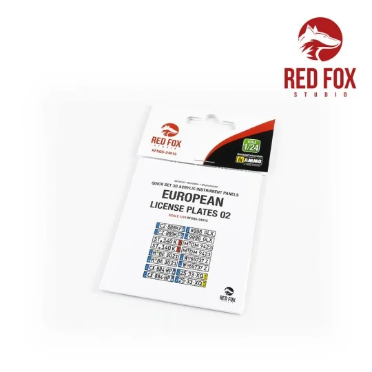 1/24 European Lincense plates vol.02, 1/24 - Red Fox Studio RFSQS-2...
