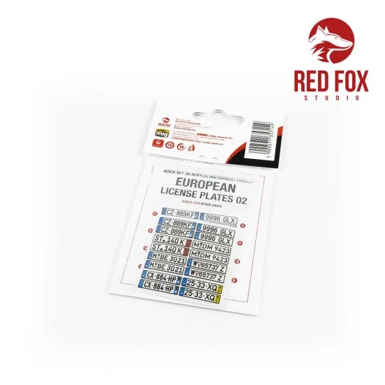 1/24 European Lincense plates vol.02 - Red Fox Studio RFSQS-24015