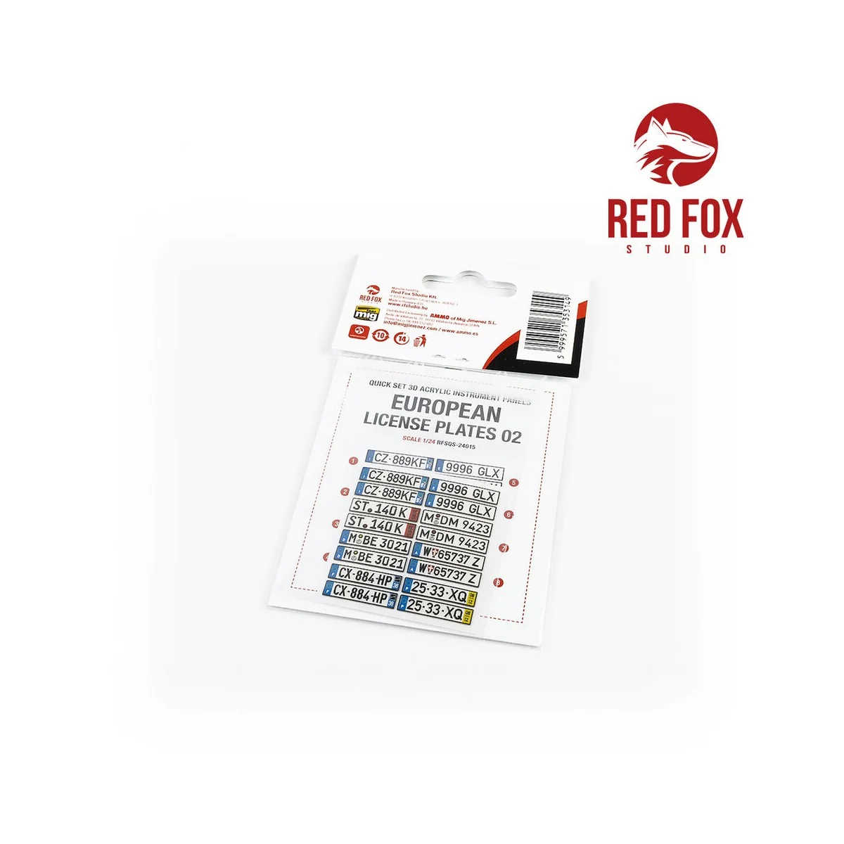 1/24 European Lincense plates vol.02, 1/24 - Red Fox Studio RFSQS-2...
