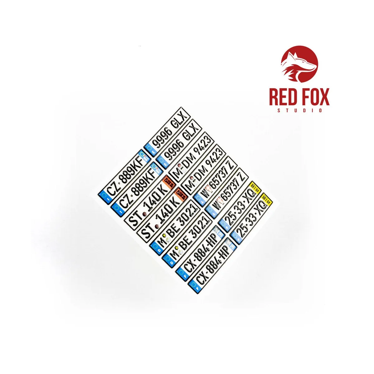 1/24 European Lincense plates vol.02, 1/24 - Red Fox Studio RFSQS-2...