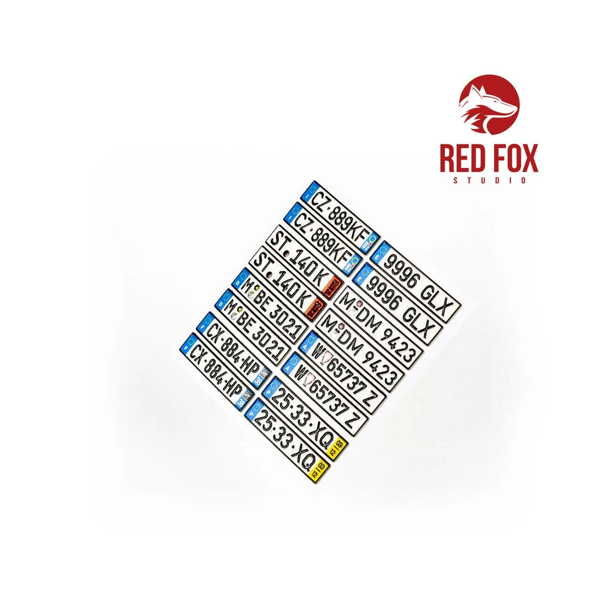 1/24 European Lincense plates vol.02 - Red Fox Studio RFSQS-24015