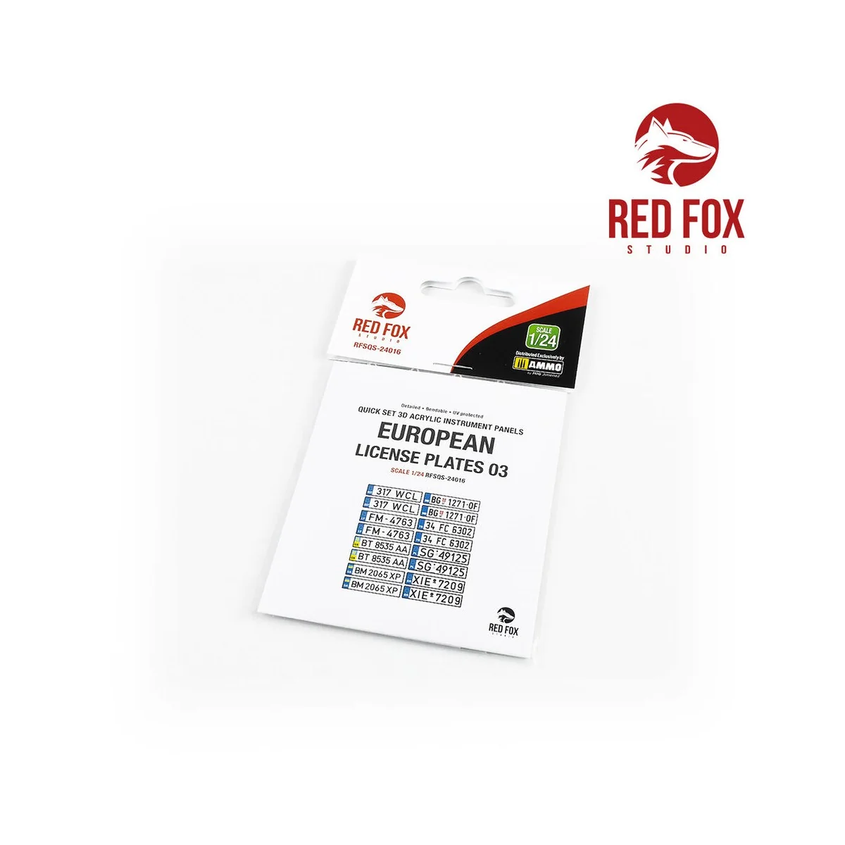 1/24 European Lincense plates vol.03 - Red Fox Studio RFSQS-24016