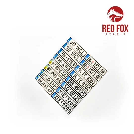 1/24 European Lincense plates vol.03, 1/24 - Red Fox Studio RFSQS-2...