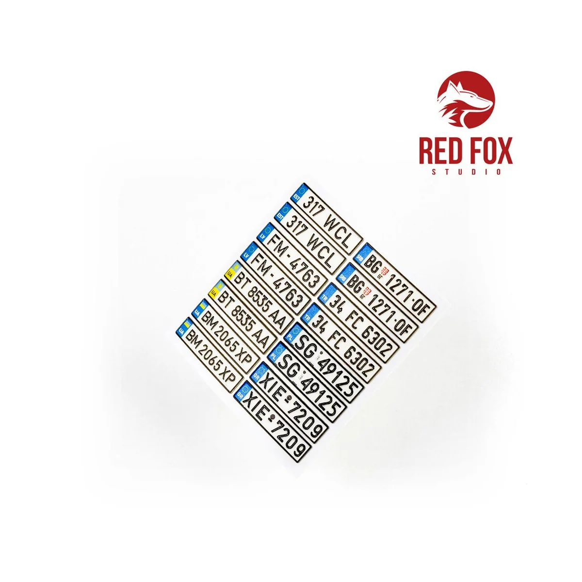 1/24 European Lincense plates vol.03, 1/24 - Red Fox Studio RFSQS-2...