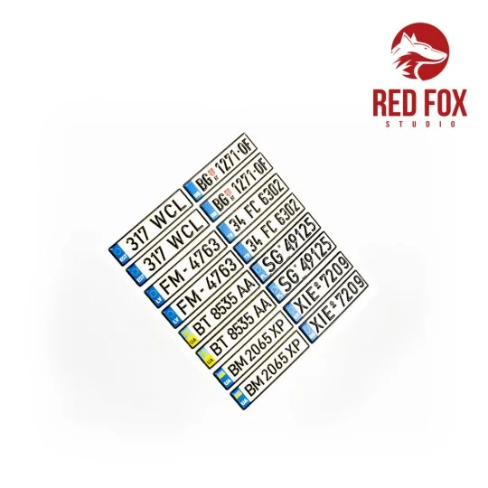 1/24 European Lincense plates vol.03, 1/24 - Red Fox Studio RFSQS-2...