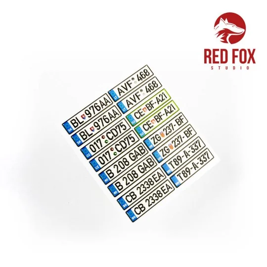 1/24 European Lincense plates vol.04, 1/24 - Red Fox Studio RFSQS-2...