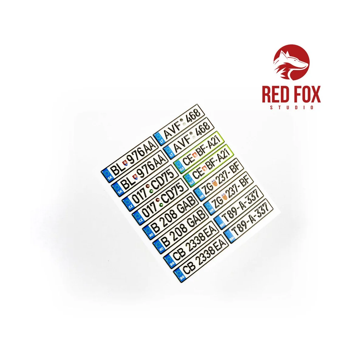 1/24 European Lincense plates vol.04, 1/24 - Red Fox Studio RFSQS-2...