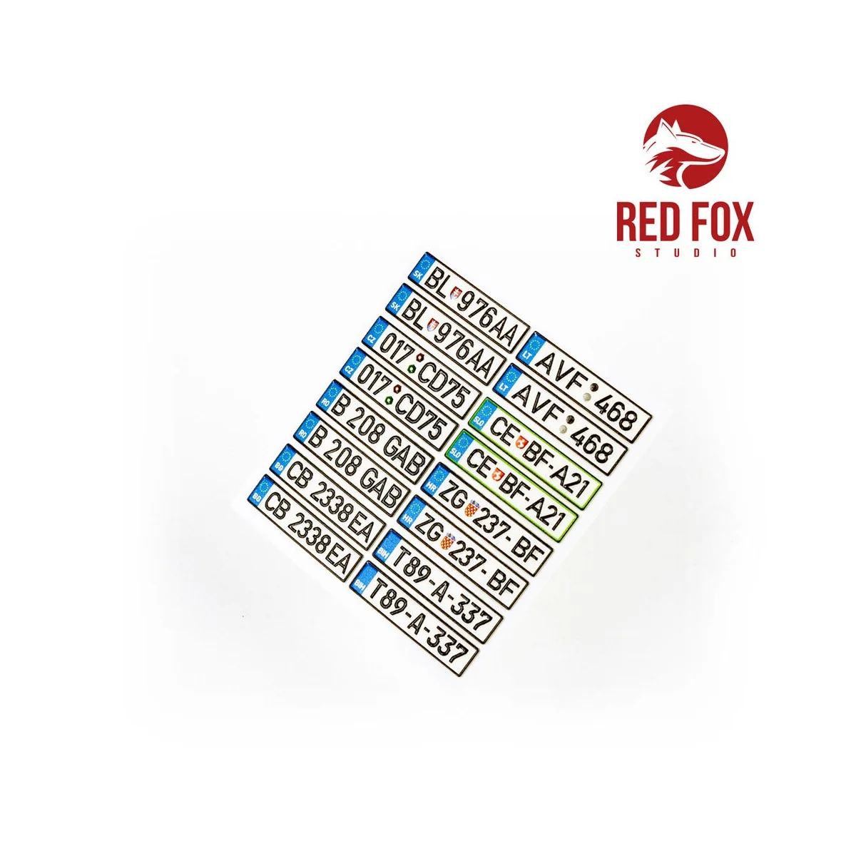 1/24 European Lincense plates vol.04 - Red Fox Studio RFSQS-24017