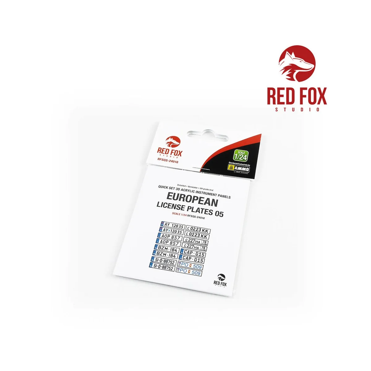 1/24 European Lincense plates vol.05, 1/24 - Red Fox Studio RFSQS-2...