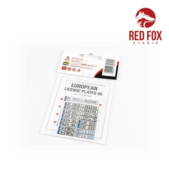 1/24 European Lincense plates vol.05 - Red Fox Studio RFSQS-24018