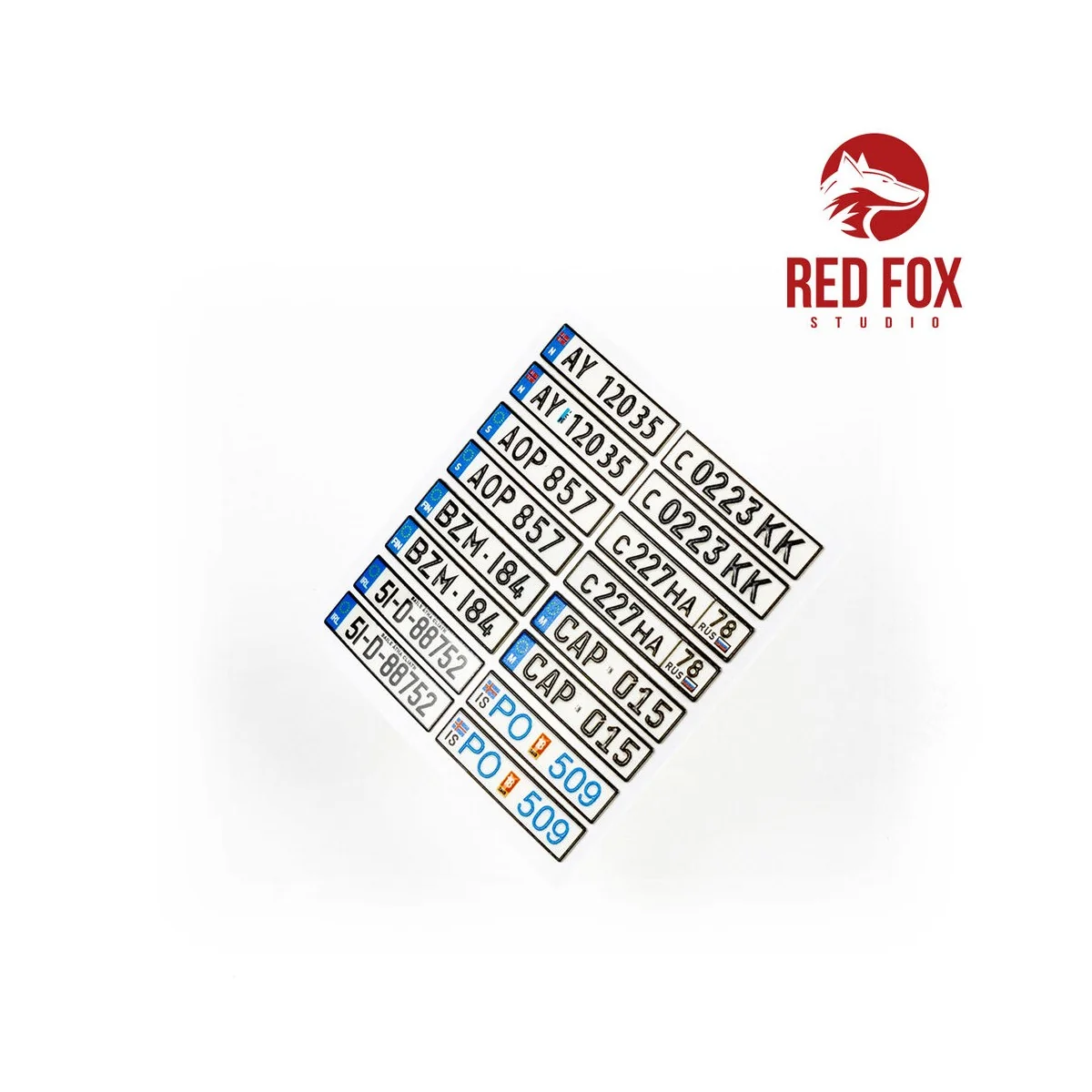 1/24 European Lincense plates vol.05, 1/24 - Red Fox Studio RFSQS-2...