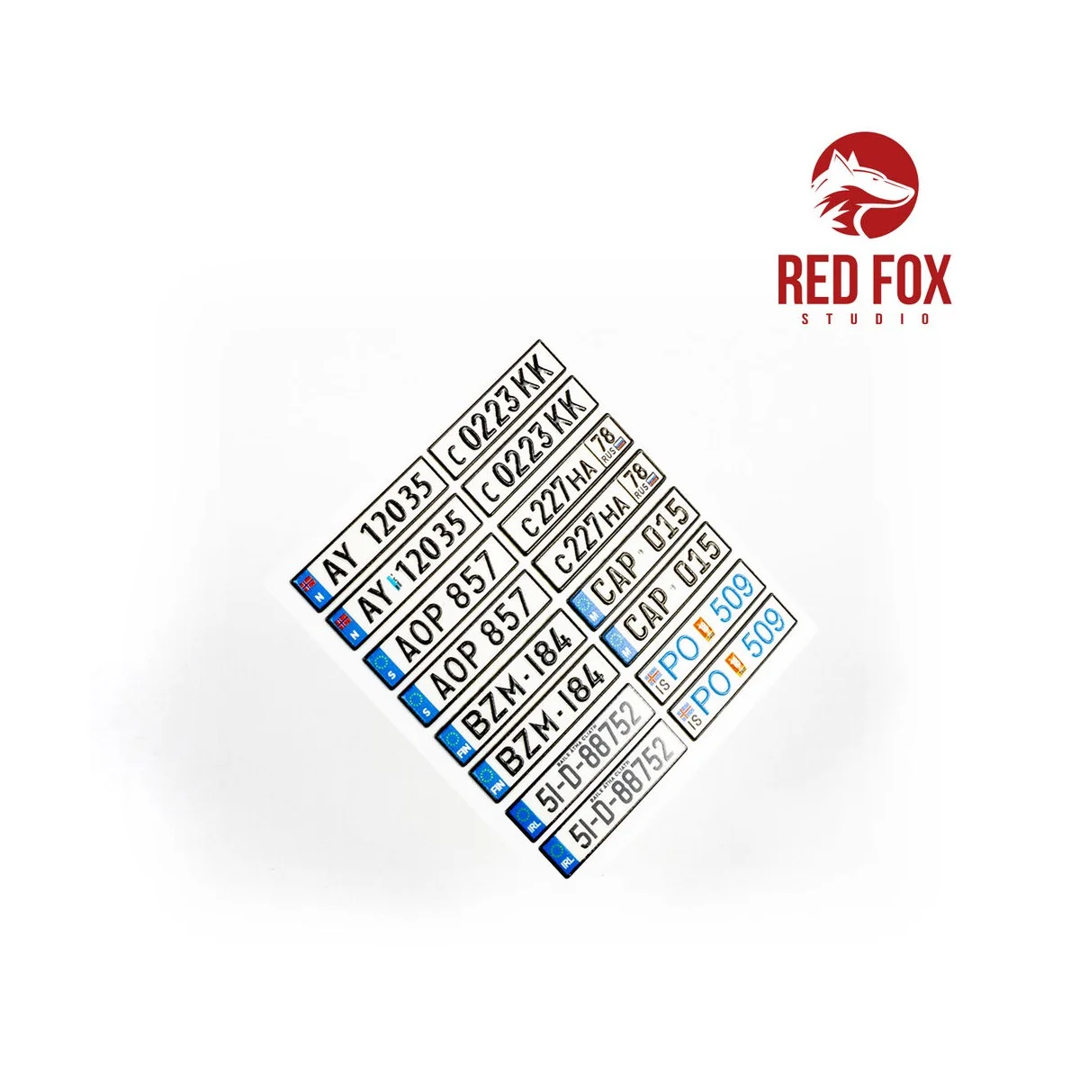 1/24 European Lincense plates vol.05, 1/24 - Red Fox Studio RFSQS-2...
