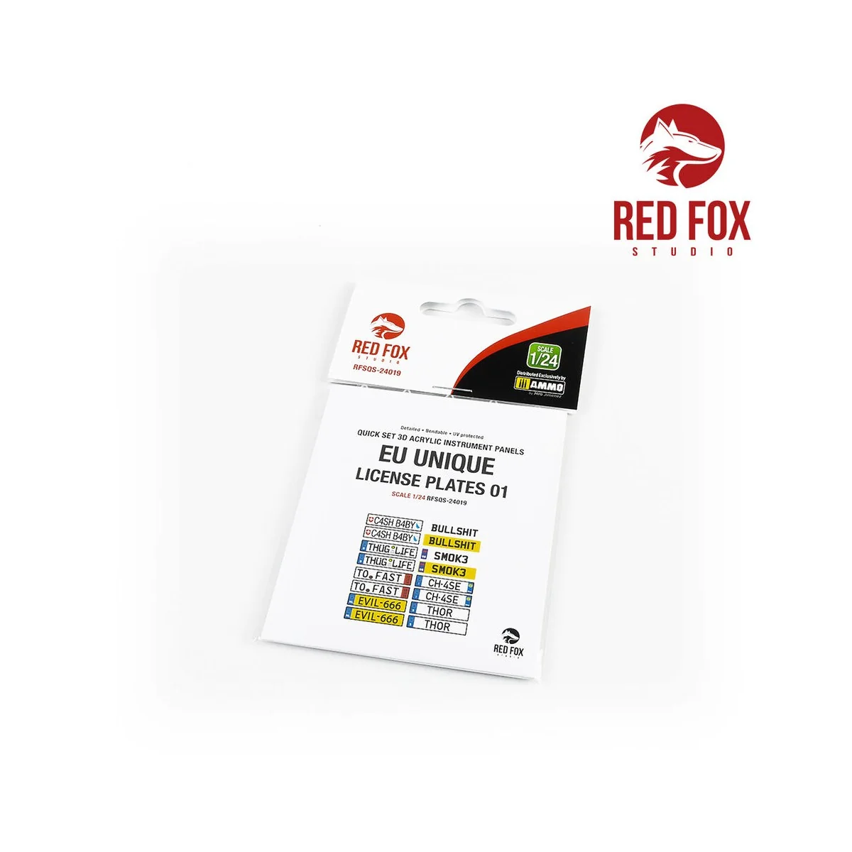 1/24 Unique License plates vol.01 (EU form) - Red Fox Studio RFSQS-...