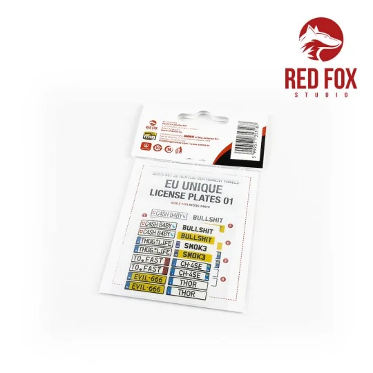 1/24 Unique License plates vol.01 (EU form), 1/24 - Red Fox Studio ...