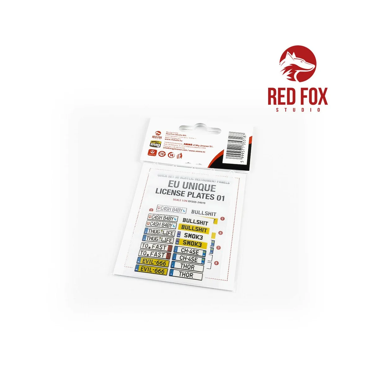 1/24 Unique License plates vol.01 (EU form), 1/24 - Red Fox Studio ...