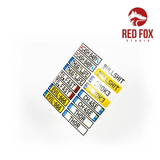 1/24 Unique License plates vol.01 (EU form), 1/24 - Red Fox Studio ...
