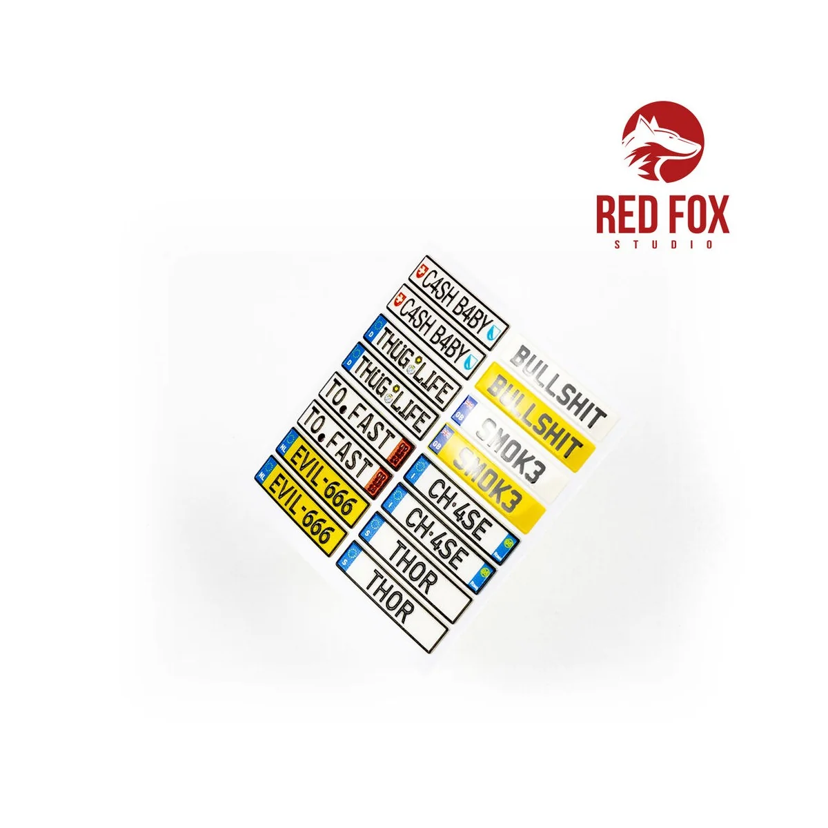 1/24 Unique License plates vol.01 (EU form), 1/24 - Red Fox Studio ...