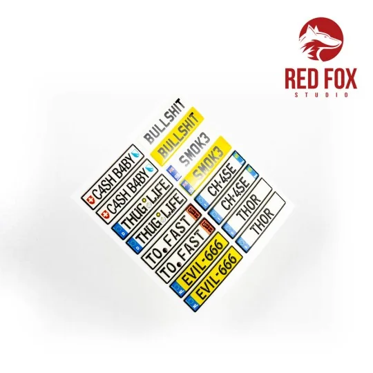 1/24 Unique License plates vol.01 (EU form), 1/24 - Red Fox Studio ...