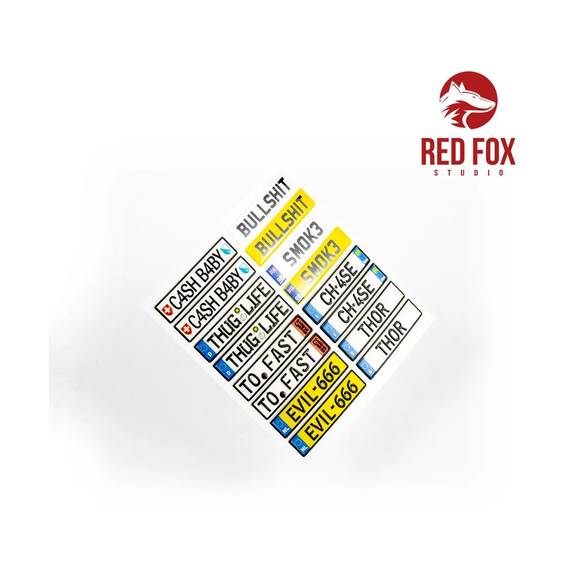 1/24 Unique License plates vol.01 (EU form), 1/24 - Red Fox Studio ...