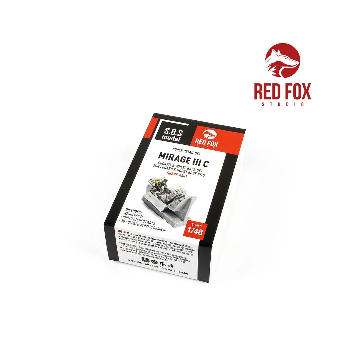 1/48 Mirage III C (for Hobby Boss kit) - Red Fox Studio RFSQS-SBSRF...