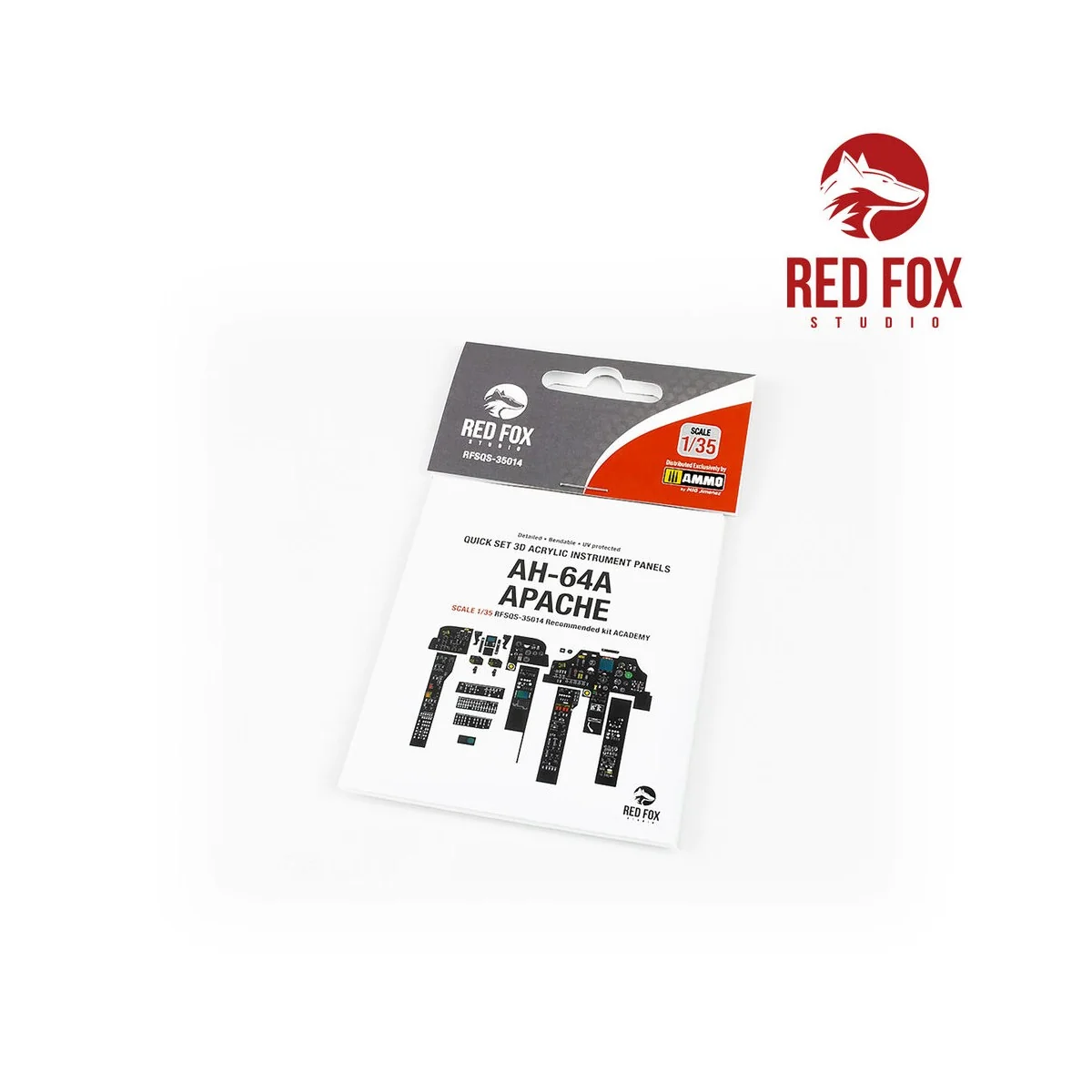 1/35 AH-64 A Apache (for Academy kit) - Red Fox Studio RFSQS-35014