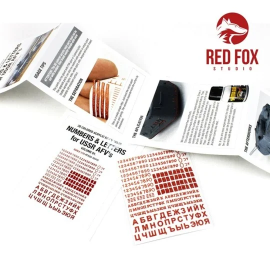 3D Resin Foundry Numeral & Letters for USSR AFV’s vol. 01 - Red Fox...