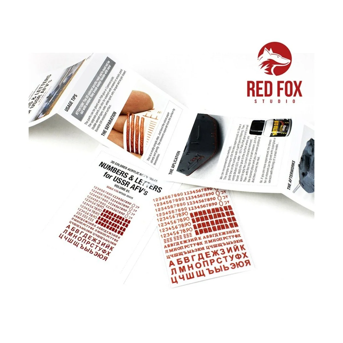 3D Resin Foundry Numeral & Letters for USSR AFV’s vol. 01 - Red Fox...