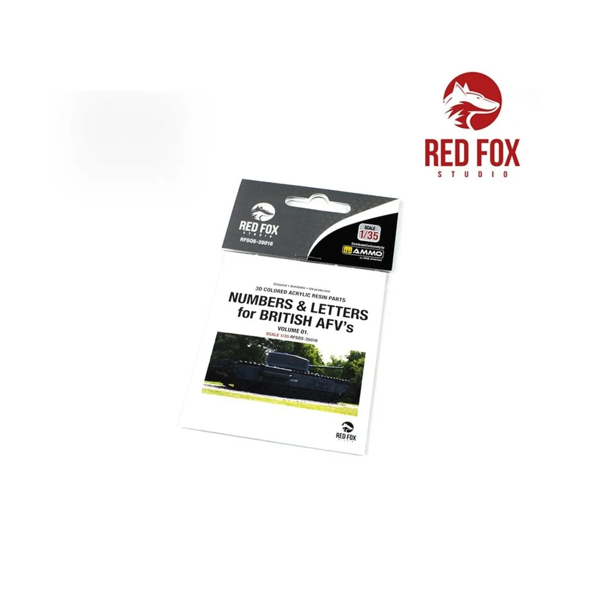 3D Resin Foundry Numeral & Letters for British AFV’s vol.01 - Red F...