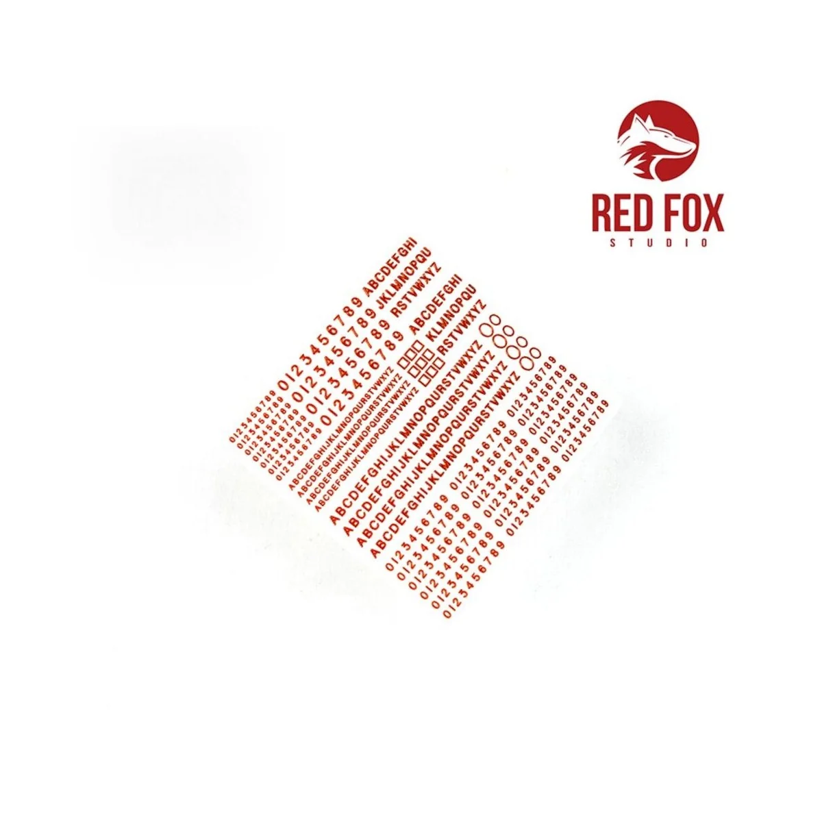 3D Resin Foundry Numeral & Letters for British AFV’s vol.01 - Red F...