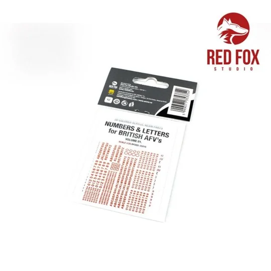 3D Resin Foundry Numeral & Letters for British AFV’s vol.01, 1/35 -...