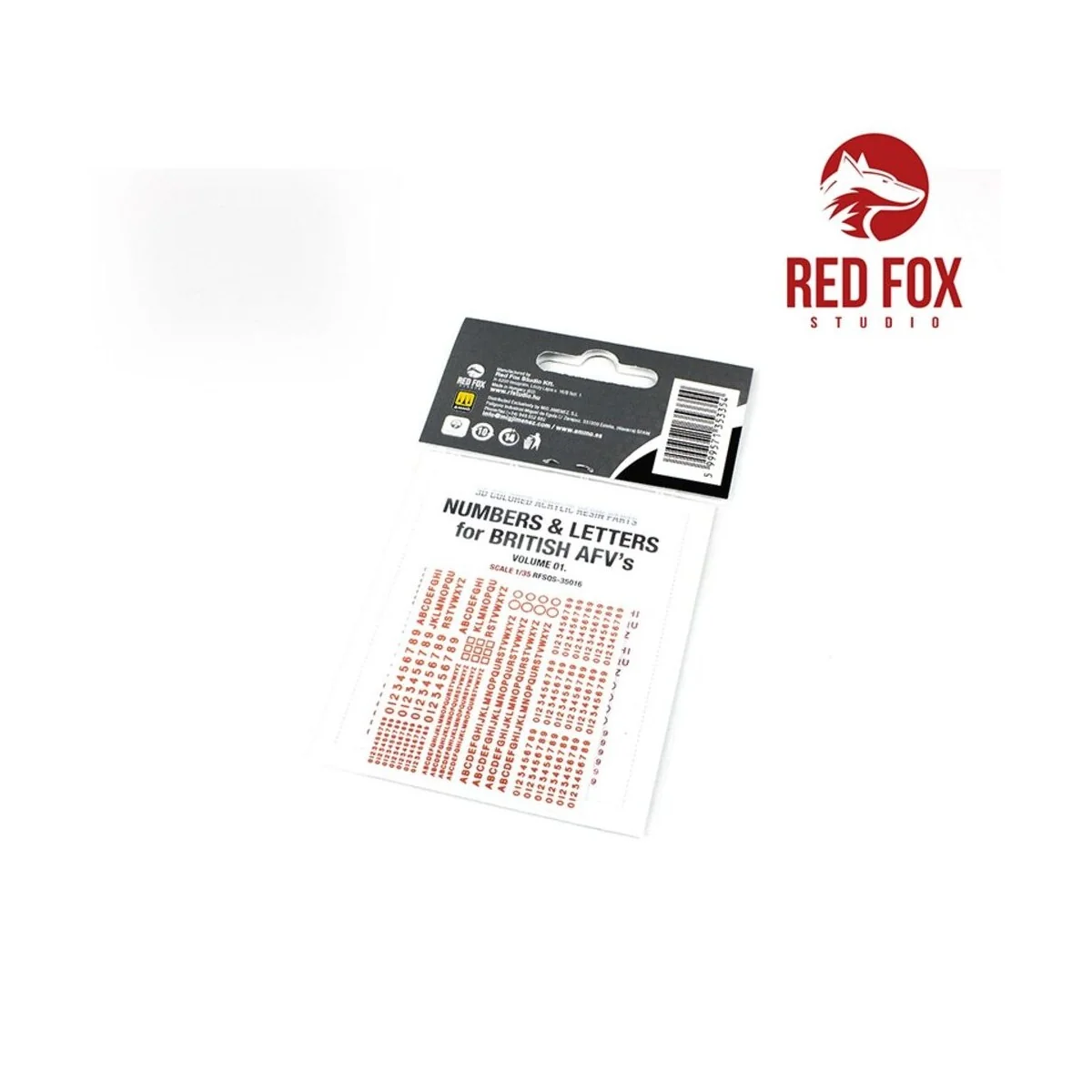 3D Resin Foundry Numeral & Letters for British AFV’s vol.01 - Red F...