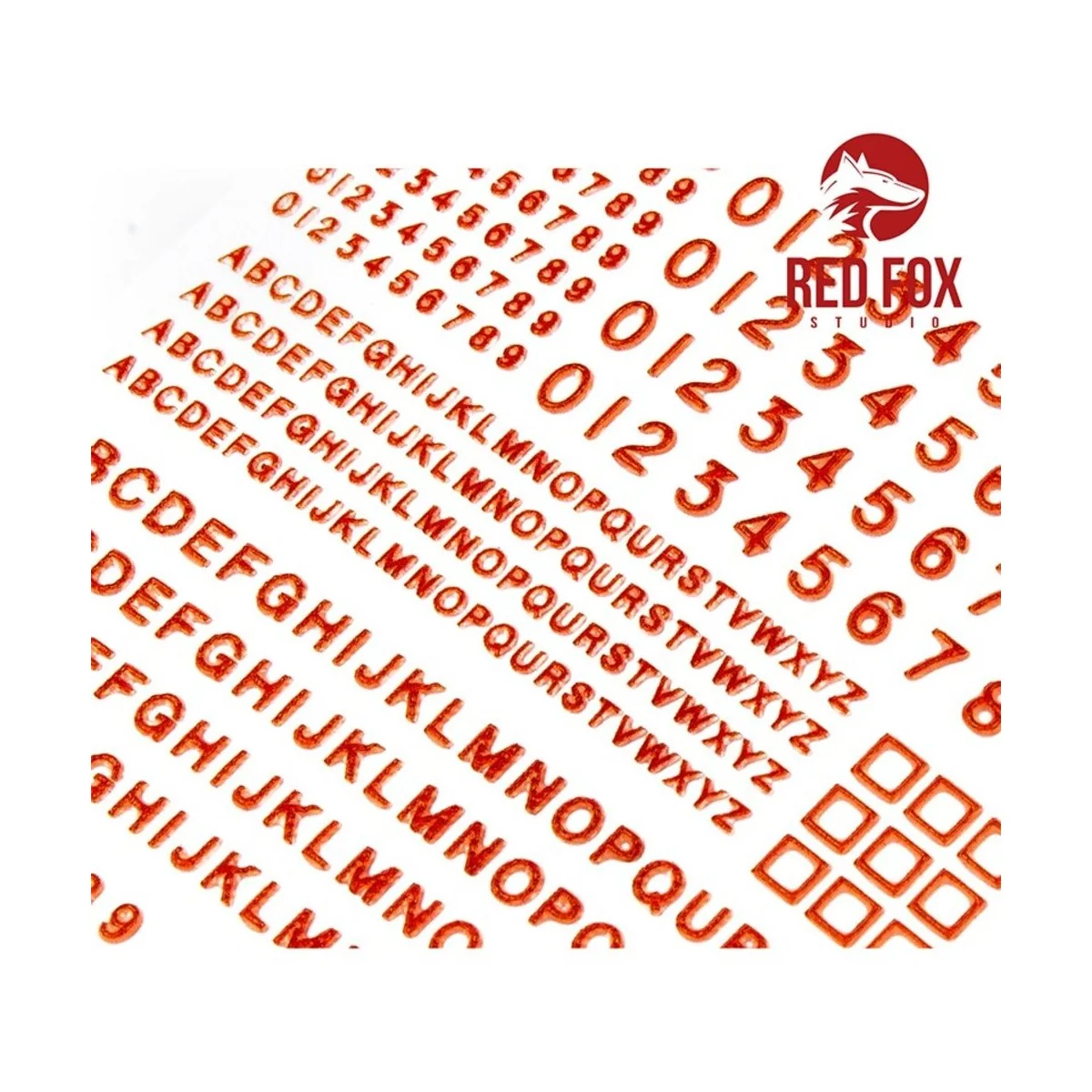 3D Resin Foundry Numeral & Letters for British AFV’s vol.01 - Red F...