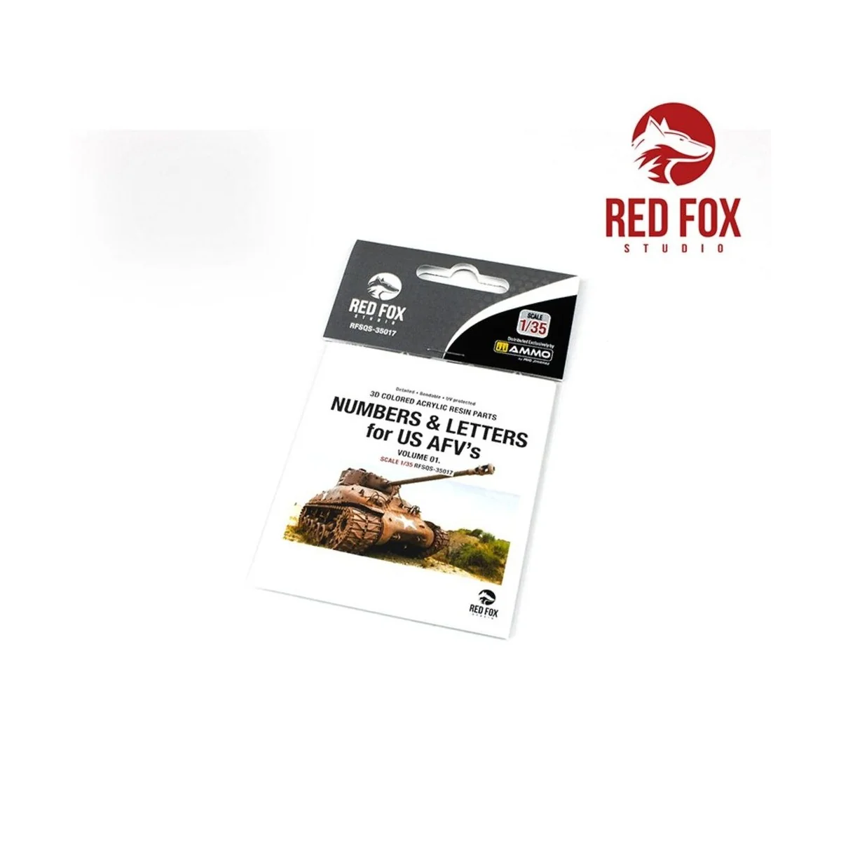 3D Resin Foundry Numeral & Letters for US AFV’s vol.01, 1/35 - Red ...