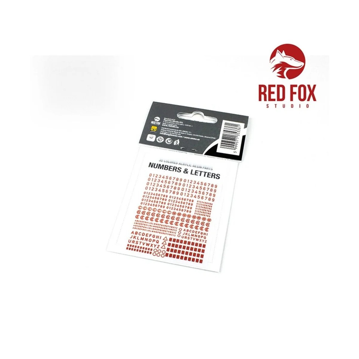 3D Resin Foundry Numeral & Letters for US AFV’s vol.01 - Red Fox St...