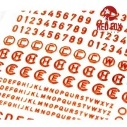 3D Resin Foundry Numeral & Letters for US AFV’s vol.01, 1/35 - Red ...