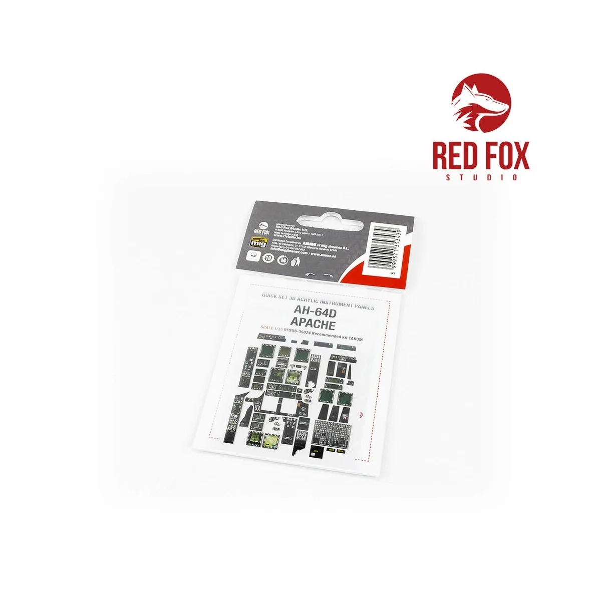 1/35 AH-64D Apache (for Takom kit) - Red Fox Studio RFSQS-35024